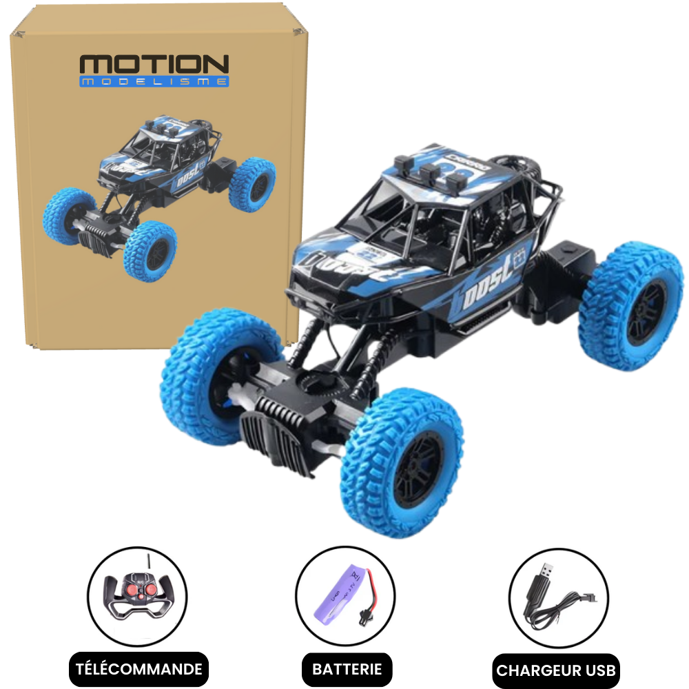 Buggy Motion Go – Véhicule RC Tout-Terrain avec Pneus en Caoutchouc et LED-Buggy-Novatechsun